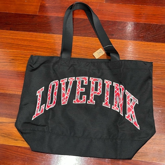 Victoria’s Secret Pink Pink Tartan Tote NWT - Picture 1 of 3